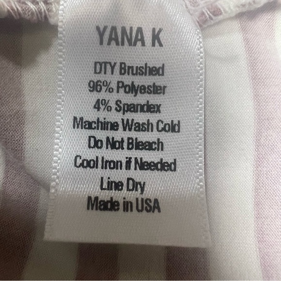 Yana K | Stretchy Comfy Brittany Tunic Top Dress Mauve Ivory Stripe | One Size - Picture 8 of 9